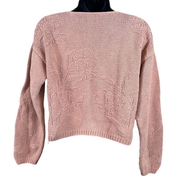 Vintage 80’s / 90’s SKYR Dusty Pink Cropped Knit Sweater - Picture 10 of 11